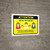 Attention We Are Limiting Number Of Residents with Icons Yellow Landscape - Wall Sign