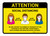 Attention We Are Limiting Number Of Residents with Icons Yellow Landscape - Wall Sign