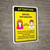 Attention We Are Limiting Number Of Residents with Icons Yellow Portrait - Wall Sign