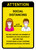Attention We Are Limiting Number Of Residents with Icons Yellow Portrait - Wall Sign