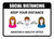 Social Distancing Maintain A Healthy Office with Icons Landscape - Wall Sign