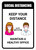 Social Distancing Maintain A Healthy Office with Icons Portrait - Wall Sign