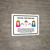 Social Distancing One Customer At A Time with Icons Landscape - Wall Sign