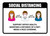 Social Distancing Support Office Health with Icons Landscape - Wall Sign