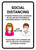 Social Distancing To Ensure Health And Safety Of Customers with Icons Portrait - Wall Sign