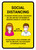 Social Distancing To Ensure Health And Safety Of Residents with Icons Portrait - Wall Sign