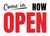 Come In Now Open Landscape - Wall Sign