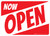 Now Open White/Red Landscape - Wall Sign