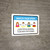 Watch Your Step Social Distancing with Icons Landscape - Wall Sign