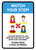 Watch Your Step Social Distancing with Icons Portrait - Wall Sign