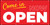 Come In Now Open Red - Banner