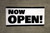 Now Open! White Black - Banner