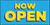 Now Open Blue Yellow - Banner