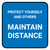 Protect Yourself And Others Maintain Distance Blue Square - Floor Sign