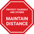 Protect Yourself And Others Maintain Distance Stop - Floor Sign