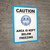Caution Area is Kept Below Freezing with Emoji Portrait - Wall Sign