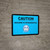 Caution Building is Refrigerated with Emoji Blue Landscape - Wall Sign