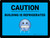 Caution Building is Refrigerated with Emoji Blue Landscape - Wall Sign