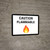 Caution Flammable with Emoji Landscape - Wall Sign