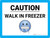 Caution Walk in Freezer with Emoji Landscape - Wall Sign