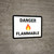 Danger Flammable with Emoji Landscape - Wall Sign