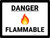 Danger Flammable with Emoji Landscape - Wall Sign