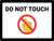Do Not Touch with Emoji Landscape - Wall Sign