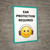 Ear Protection Required with Emoji Portrait - Wall Sign