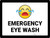 Emergency Eye Wash with Emoji Landscape - Wall Sign