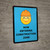 Now Entering Construction Zone with Emoji Blue Portrait - Wall Sign