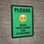 Please Wash Your Hands for 20 Seconds with Emoji Green Portrait - Wall Sign