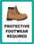 Protective Footwear Required with Emoji Portrait - Wall Sign