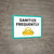 Sanitize Frequently with Emoji Landscape - Wall Sign