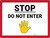 Stop Do Not Enter with Emoji Landscape - Wall Sign