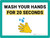 Wash Your Hands for 20 Seconds with Emoji Landscape - Wall Sign