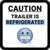 Caution Area is Kept Below Freezing with Emoji White Square - Floor Sign