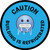 Caution Area is Kept Below Freezing with Emoji Blue Circular - Floor Sign