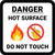Danger Hot Surface Do Not Touch with Emojis Square - Floor Sign