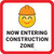 Now Entering Construction Zone with Emoji Square - Floor Sign