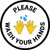 Please Wash Your Hands with Emoji Circular - Floor Sign