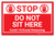 STOP: Do Not Sit Here - Covid-19/Social Distancing - Label