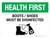 Health First: Boots/Shoes Must Be Disinfected with Icon Landscape - Wall Sign