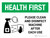 Health First: Please Clean And Disinfect Machine with Icon Landscape - Wall Sign