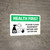 Health First: Please Clean Equipment with Icon Landscape - Wall Sign