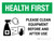 Health First: Please Clean Equipment with Icon Landscape - Wall Sign