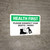 Health First: Please Disinfect Boots/Shoes with Icon Landscape - Wall Sign
