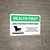 Health First: Use Footbath with Icon Landscape - Wall Sign