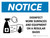 Notice: Disinfect Work Surfaces with Icon Landscape - Wall Sign