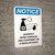 Notice: Disinfect Work Surfaces with Icon Portrait - Wall Sign