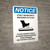 Notice: Strict Biosecurity Measures In Place with Icon Portrait - Wall Sign
